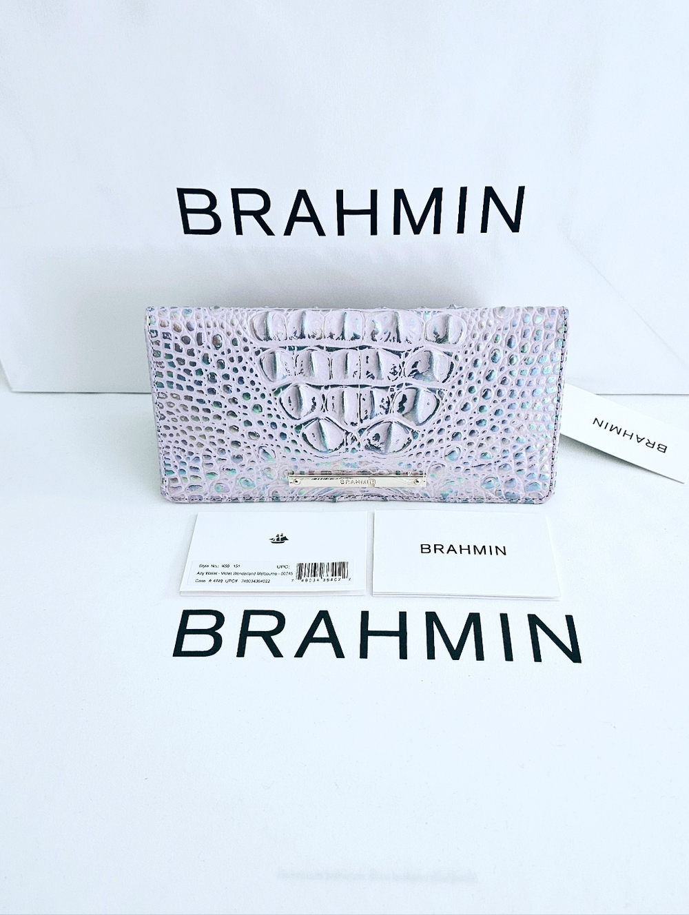 NWT Brahmin VIOLET WONDERLAND Ady Wallet